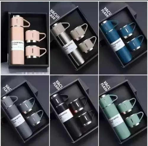 SET TERMO Y TAZAS ACERO INOXIDABLE