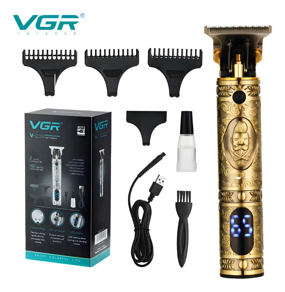 MÁQUINA RECORTADORA VGR SALON TRIMMER V-228 DORADA