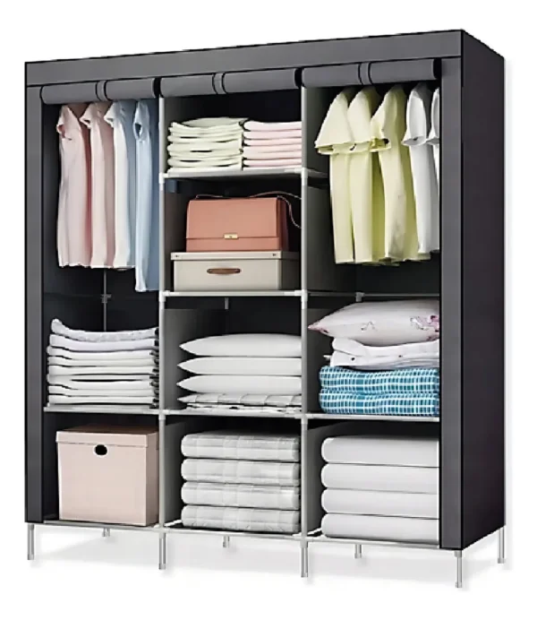 Closet Ropero Armable Armario De 3 Cuerpos De Tela