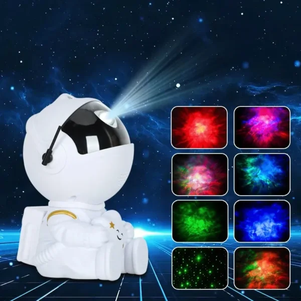 MINI PROYECTOR ASTRONAUTA DE ESTRELLAS Y LUZ NOCTURNA LED BLANCO 110V