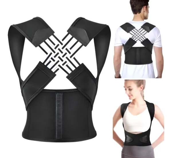 CORRECTOR POSTURA AJUSTABLE HOMBRO ESPALDA TRENSADO UNISEX
