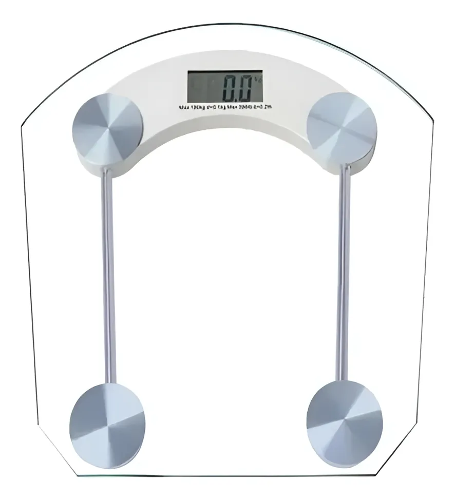BASCULA DIGITAL PESA PERSONAS BAÑO PANTALLA 180 KG DIGITAL TRANSPARENTE