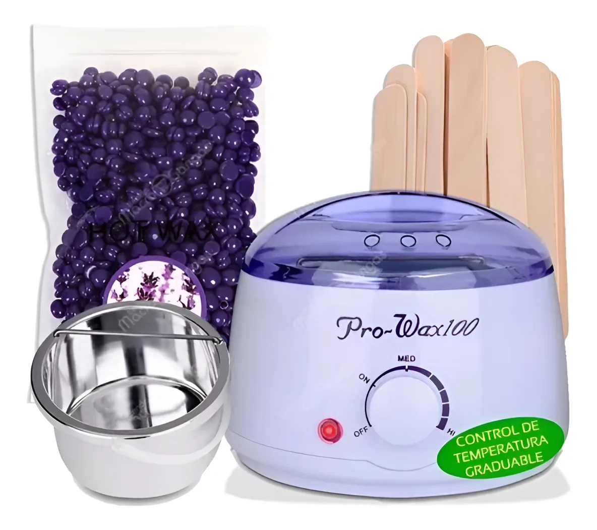 CERA EN PERLAS PARA DEPILAR + APLICADOR + OBSEQUIO OLLA