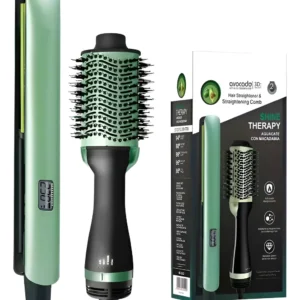 COMBO CEPILLO SECADOR Y PLANCHA PRO 2EN1 AGUACATE