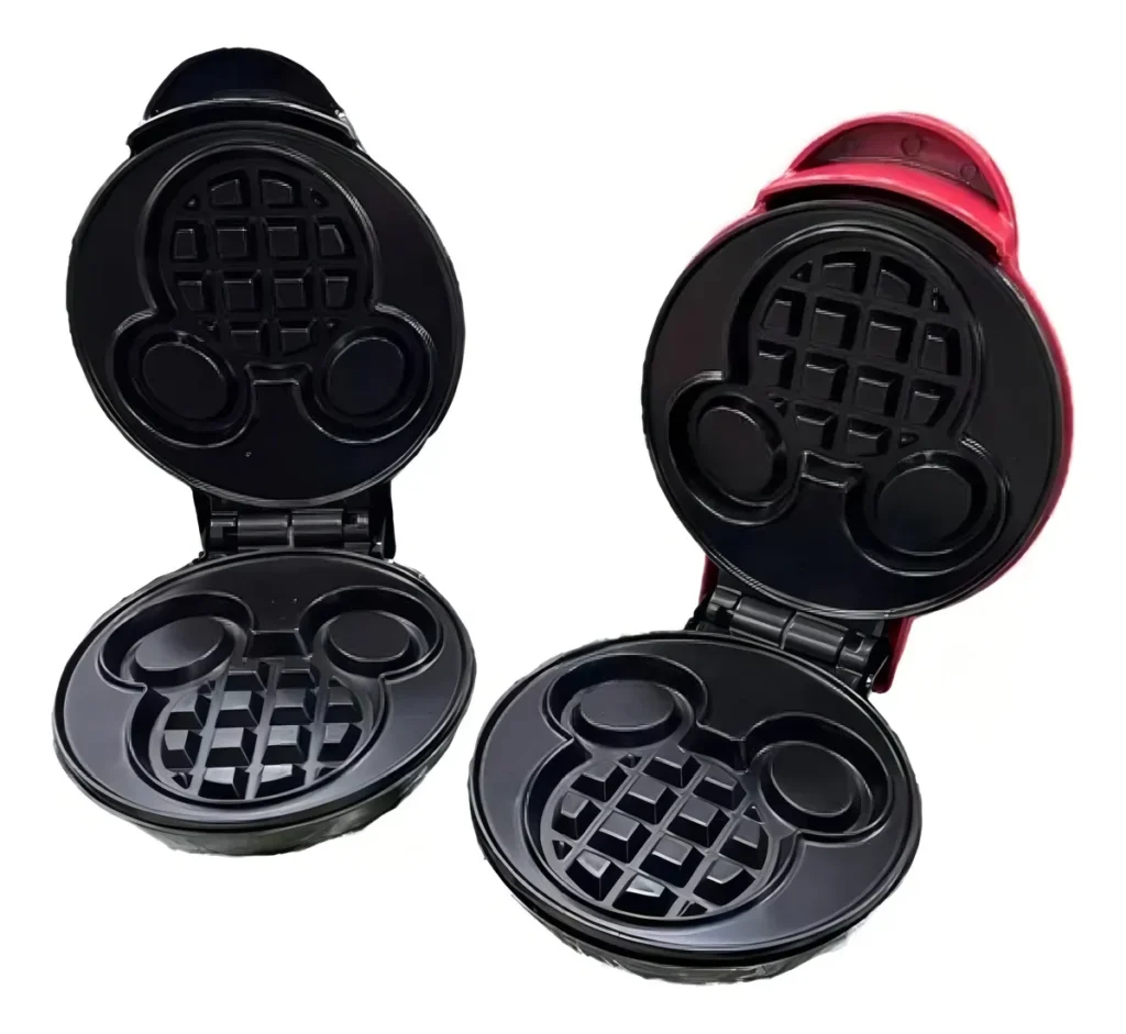WAFLERA MINI MICKEY MAUSE WAFLES INFANTILES  COLOR NEGRO Y ROJO