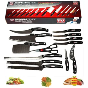 JUEGO SET DE CUCHILLOS CORTES PROFESIONALES MIBACLE 13 PZ