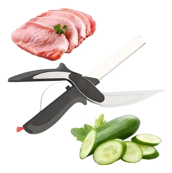 TIJERAS PICADORAS DE VERDURAS VEGETALES COCINA CORTADOR NEGRO