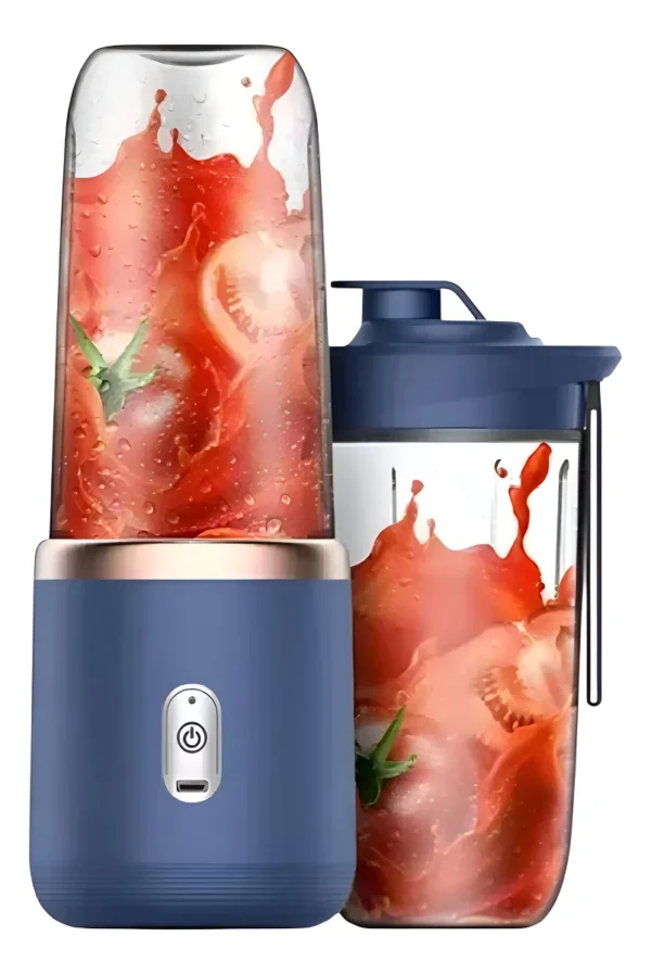 MINI LICUADORA PORTATIL RECARGABLE USB DOBLE VASO 450 ML
