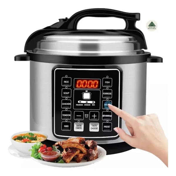 OLLA PRESIÓN ELECTRICA 6 LTS MULTIFUNCIONAL PANEL DIGITAL LED FUNCIONES PROGRAMABLES