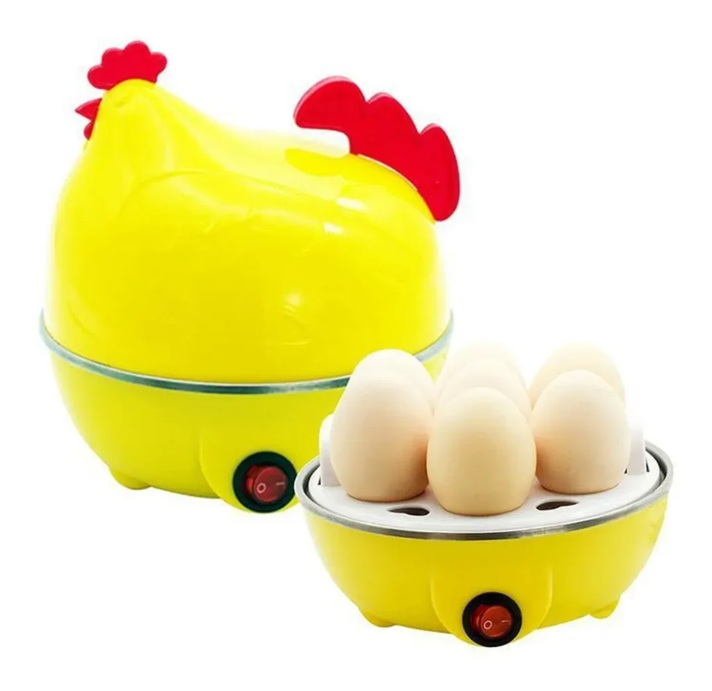MÁQUINA HERVIDOR COCEDOR HUEVOS AL VAPOR GALLINA COLOR AMARILLO 220V