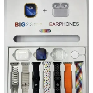 HIWATCH PLUS I20 ULTRA MAX SUIT SMARTWATCH TITANIO NFC + AIRPODS + 7 CORREAS