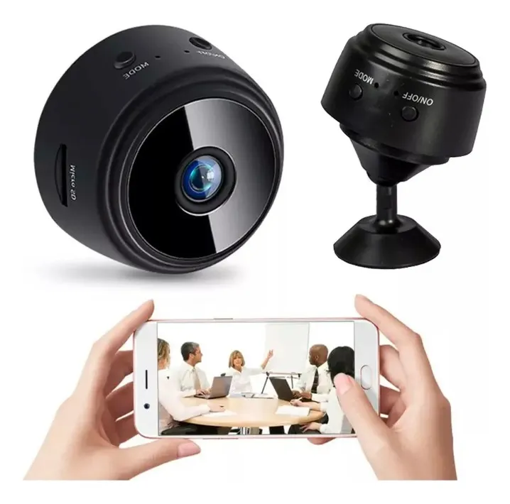 CÁMARA MINI ESPÍA IP WIFI MONITOREO EN TIEMPO REAL MICRÓFONO COLOR NEGRO